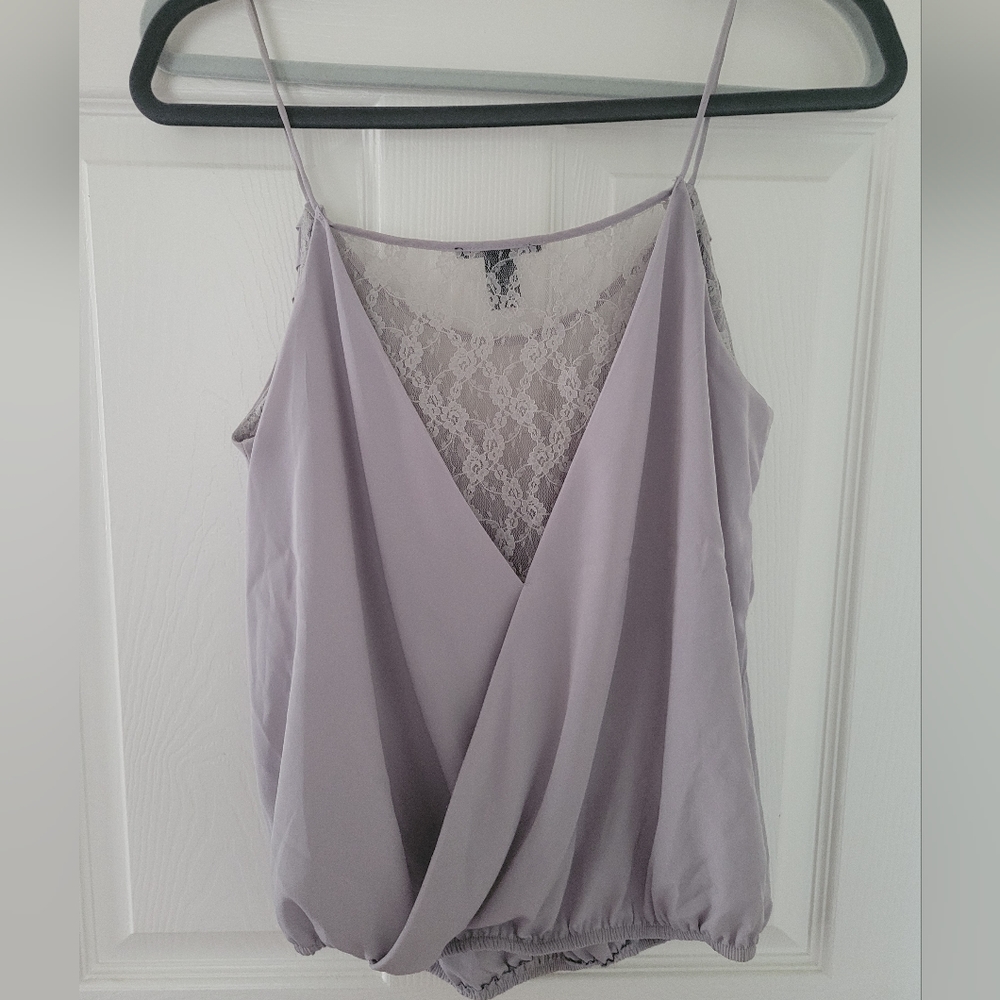 Gray Lace Top - Picture 3 of 3